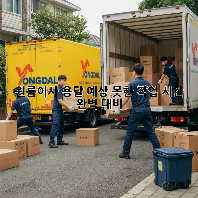 원룸이사 용달, 예상 못한 작업 시간? ⏰ 완벽 대비!