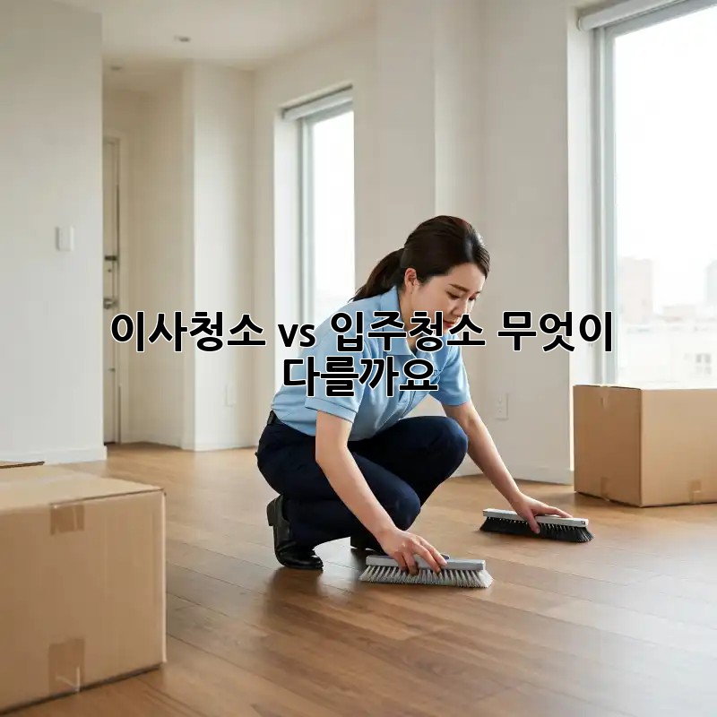 이사청소 vs 입주청소: 무엇이 다를까요?