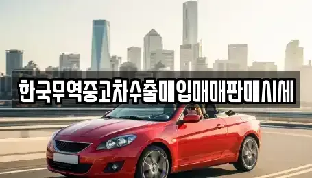 경북 영천시 임고면 중고차매입 전문 한국무역중고차수출매입매매판매시세
